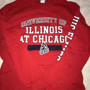 Red long sleeve uic shirt